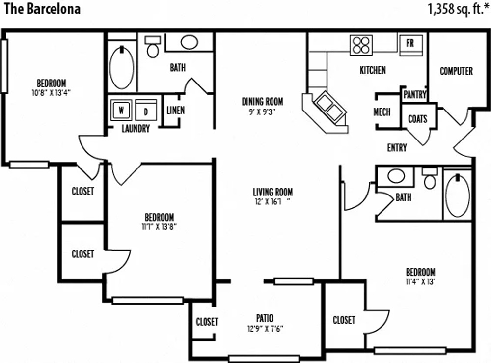 The Barcelona floor plan